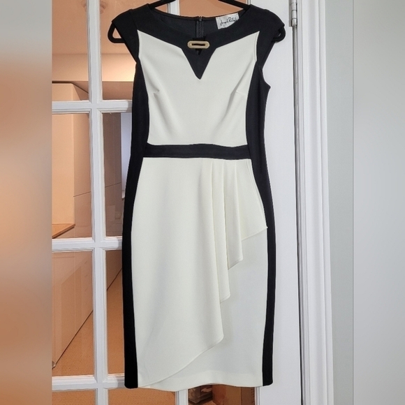 Joseph Ribkoff Dress size 4 black and white formal fitted midi pencil skirt - Picture 16 of 16